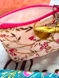 Quilted Zipper Bow Pouch